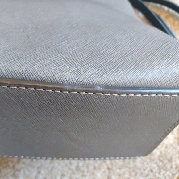 Michael Kors SELMA SATCHEL Shoulder Bag Logo Leather Gray Women - Picture 5 of 6